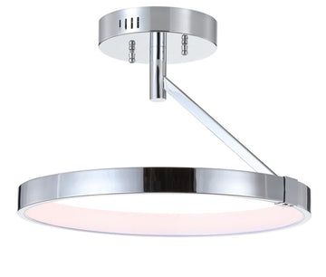 Owen 17.5" Dimmable Integrated LED Metal Semi Flush Mount - JONATHAN Y